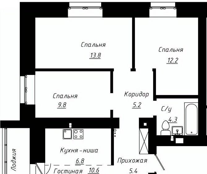 квартира г Барнаул р-н Индустриальный Солнечная Поляна тракт Павловский 196/1 фото 1