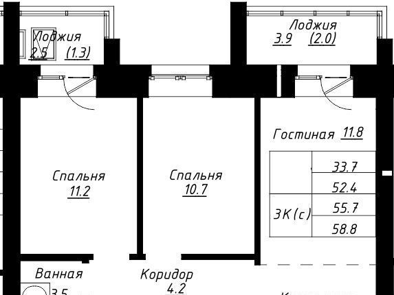 квартира г Барнаул р-н Индустриальный ЖК Колумб фото 1