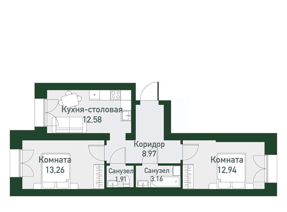 квартира г Екатеринбург Чкаловская Твоя Привилегия жилой комплекс фото 1