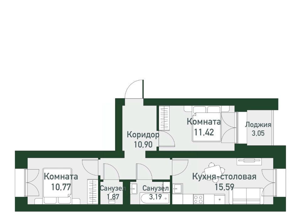 квартира г Екатеринбург Чкаловская Твоя Привилегия жилой комплекс фото 1