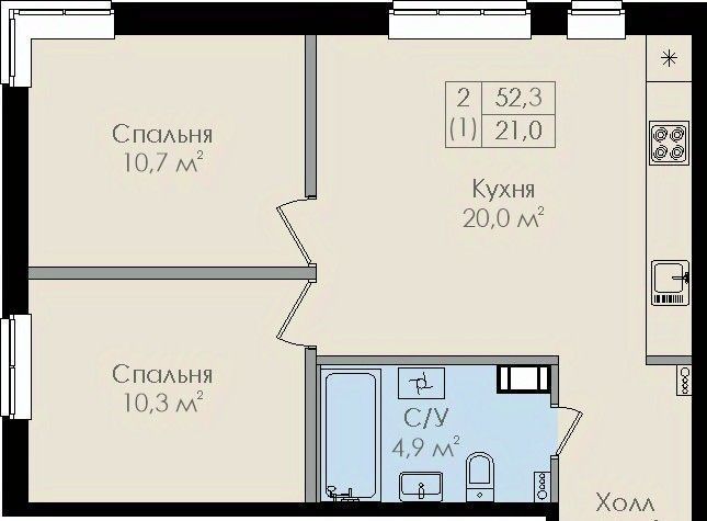 квартира г Великий Новгород Деревяницы-2 ул Вересова 7 фото 1