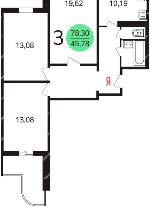 квартира г Москва метро Чертановская ш Варшавское 108к/1 фото 14