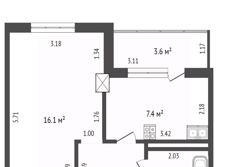 квартира г Якутск ул Можайского 13/3г 3 фото 8