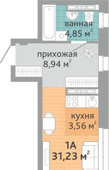 квартира г Екатеринбург р-н Верх-Исетский Семейный квартал Дружный ЖК фото 1