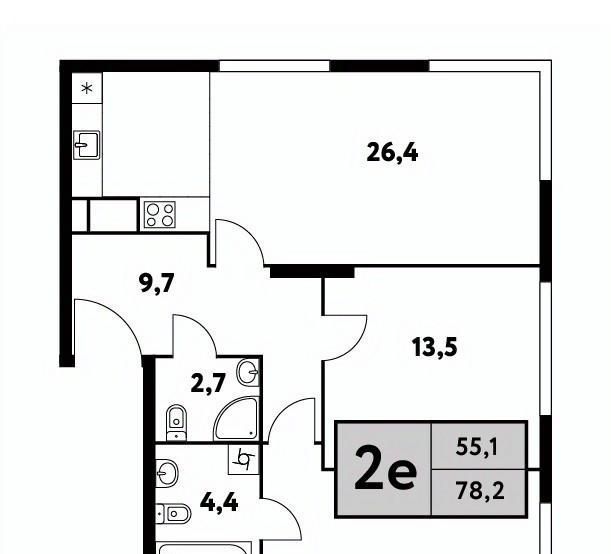 квартира г Москва метро Беломорская ул Фестивальная 15к/25 фото 1