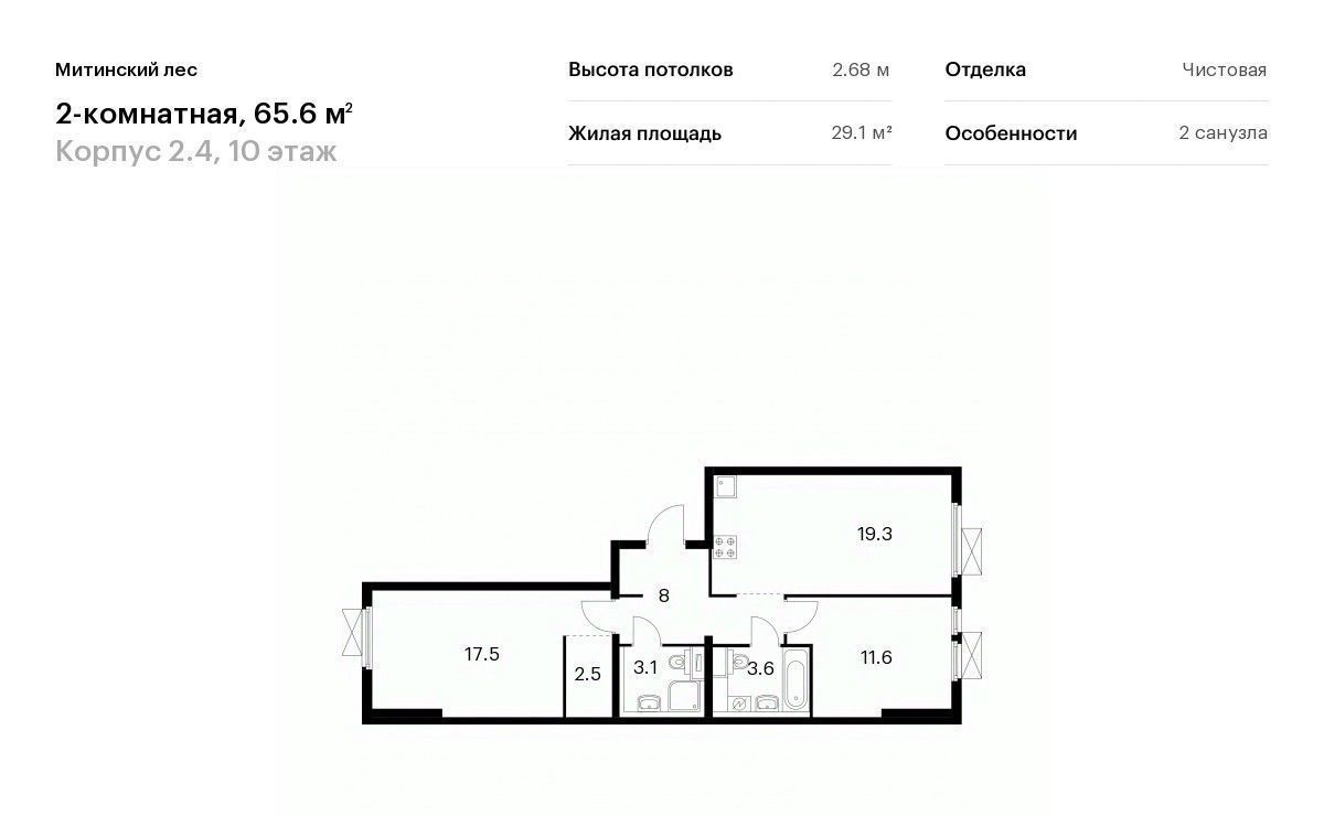 квартира г Москва район Митино ЖК Митинский Лес 2/4 направление Ленинградское (северо-запад) ш Пятницкое Северо-Западный ао фото 1