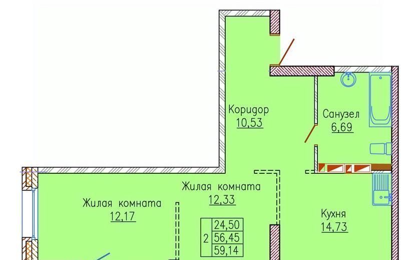 квартира г Владивосток р-н Первомайский ул 2-я Строительная 25 фото 1