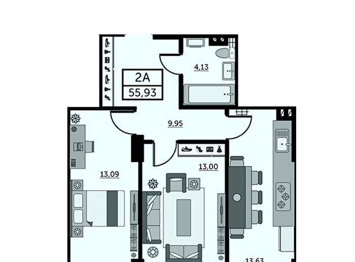 квартира г Ростов-на-Дону р-н Кировский ул Красноармейская 157в/83с 2 фото 1