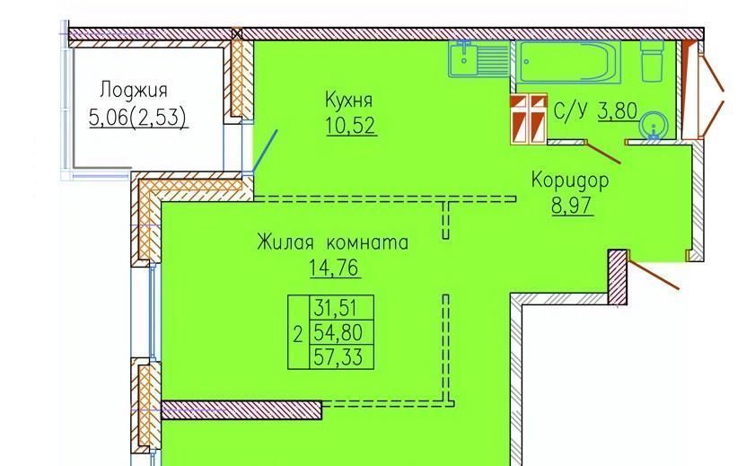 квартира г Владивосток р-н Первомайский ул 2-я Строительная 25 фото 1