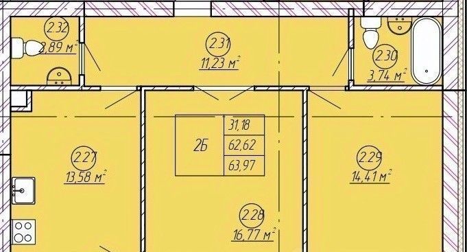 квартира р-н Зеленодольский с Осиново ЖК «Аура» Осиновское с/пос, Авиастроительная, лит А фото 1