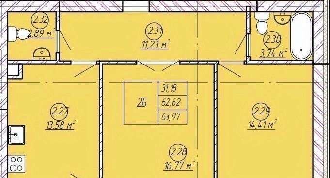 квартира р-н Зеленодольский с Осиново ул Спортивная 1 ЖК «Аура» Осиновское с/пос, Авиастроительная, лит Б фото 1