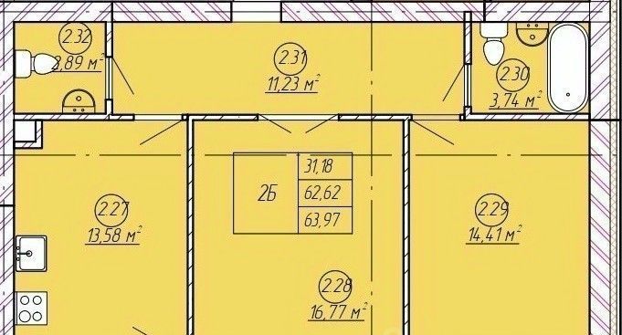 квартира р-н Зеленодольский с Осиново ул Спортивная 1 ЖК «Аура» Осиновское с/пос, Авиастроительная, лит Б фото 1