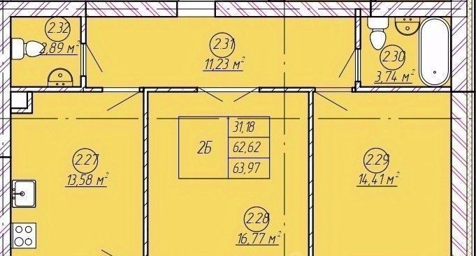 квартира р-н Зеленодольский с Осиново ул Спортивная 1 ЖК «Аура» Осиновское с/пос, Авиастроительная, лит Б фото 1