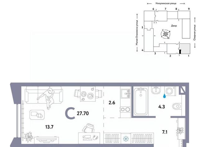 квартира г Москва метро Озерная Очаково-Матвеевское ул Озёрная 42с/2 фото