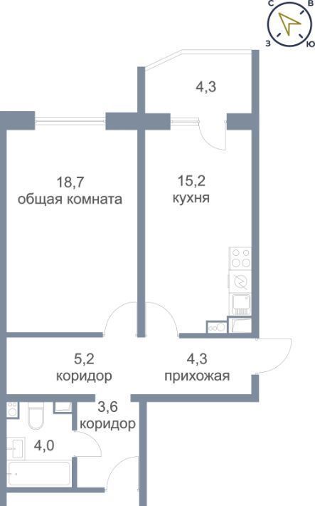 квартира городской округ Солнечногорск д Голубое б-р Парковый 2к/1 Нахабино фото 1