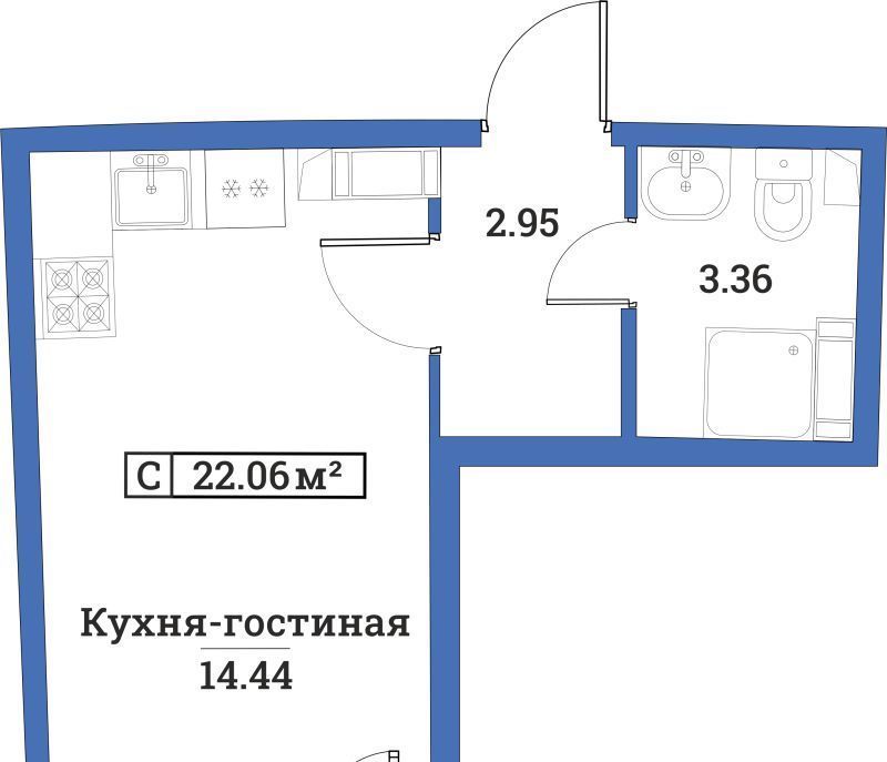 квартира р-н Всеволожский г Мурино пр-кт Авиаторов Балтики 25 Девяткино фото 1