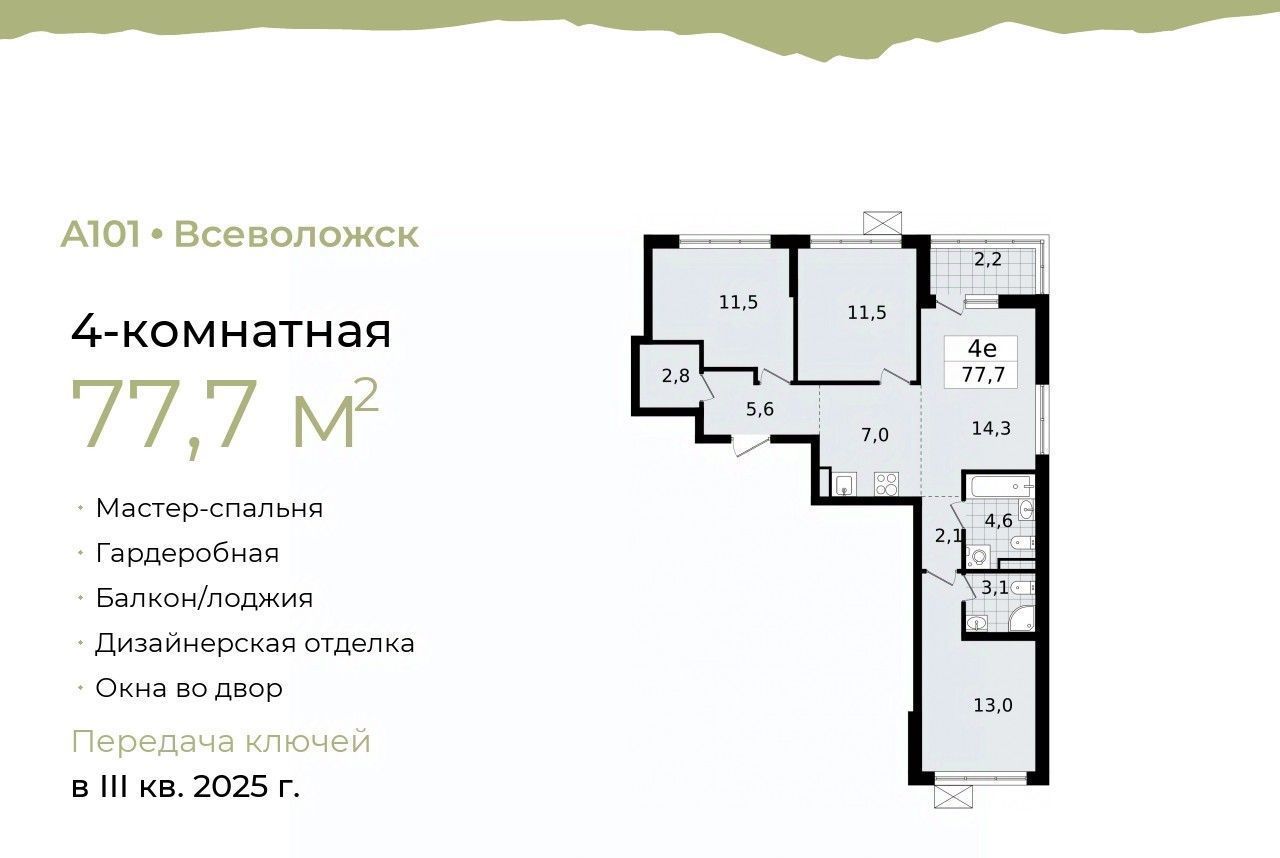 квартира р-н Всеволожский г Всеволожск Южный Проспект Большевиков фото 1