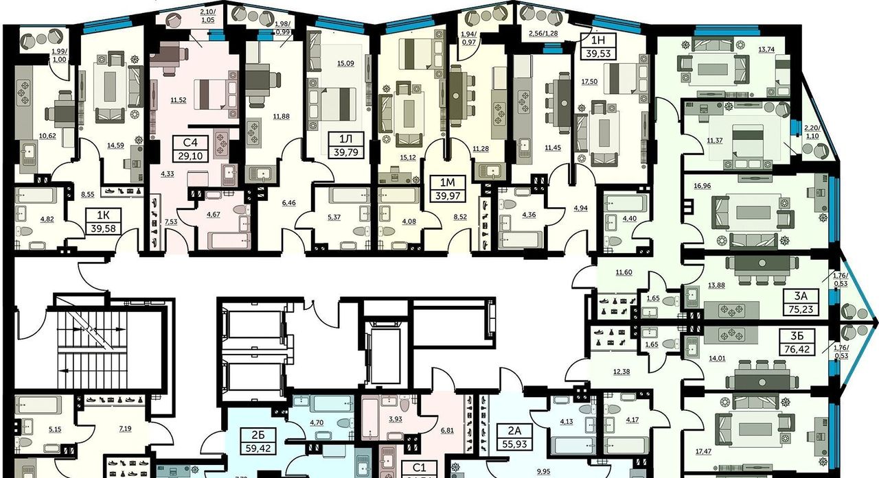 квартира г Ростов-на-Дону р-н Кировский ул Красноармейская 157в/83с 1 фото 1