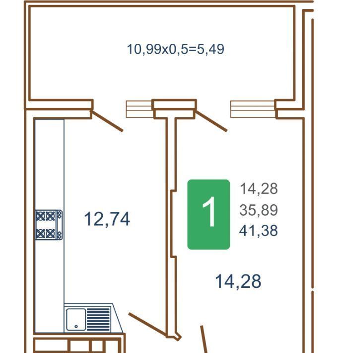 квартира г Краснодар р-н Прикубанский ул им. Кирилла Россинского 15/1 фото 1