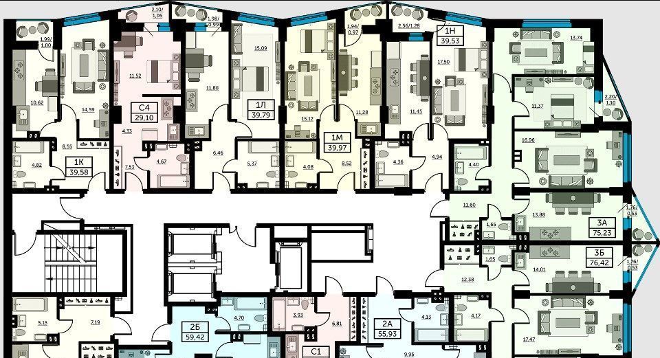 квартира г Ростов-на-Дону р-н Кировский ул Красноармейская 157в/83с 3 фото 2