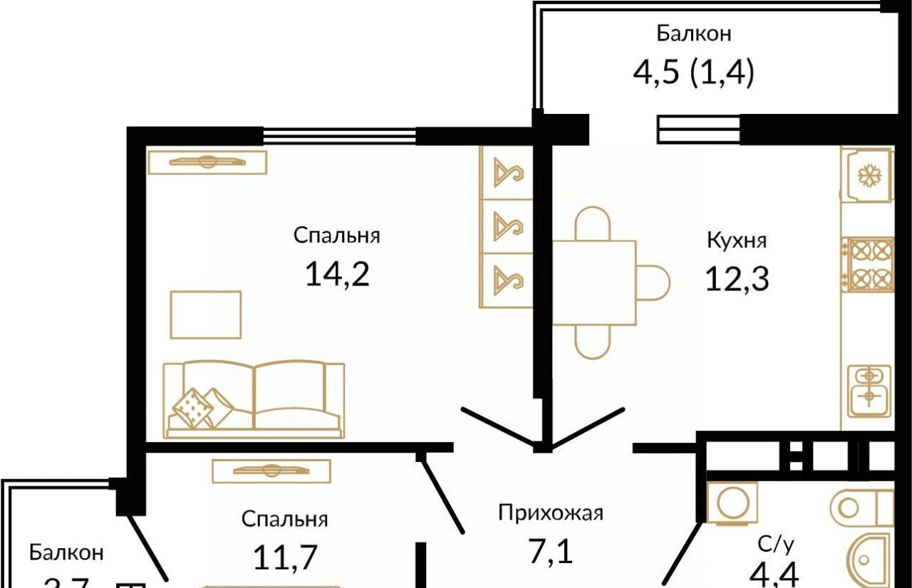 квартира г Ростов-на-Дону р-н Советский Западный ул 339-й Стрелковой Дивизии 10а/18 фото 1