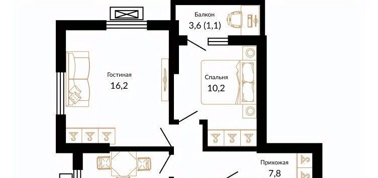 квартира г Краснодар р-н Прикубанский ЖК «Краснодар» ул. Даниила Смоляна, 71 фото 1