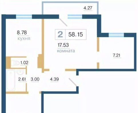 квартира г Красноярск р-н Советский ул Светлова 44 Красноярский кадастровый район фото 2