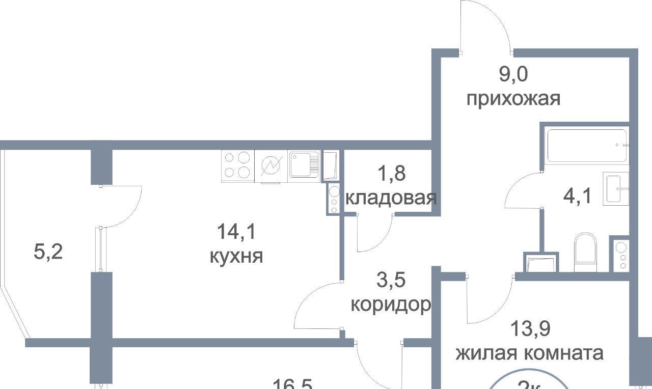 квартира городской округ Солнечногорск д Голубое ЖК «Первый Зеленоградский» Нахабино фото 1