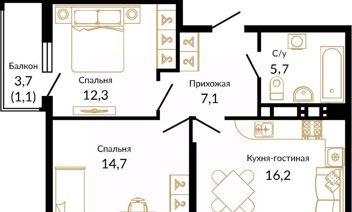 квартира г Ростов-на-Дону р-н Советский Западный ул 339-й Стрелковой Дивизии 10а/18 фото 1