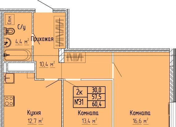 квартира г Тверь р-н Московский ул 15 лет Октября 52к/1 фото 1