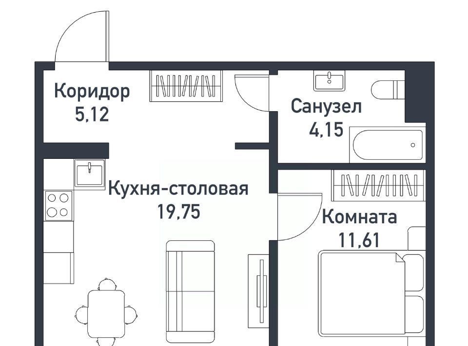 квартира р-н Сосновский п Пригородный ул Ласковая 22 фото 1