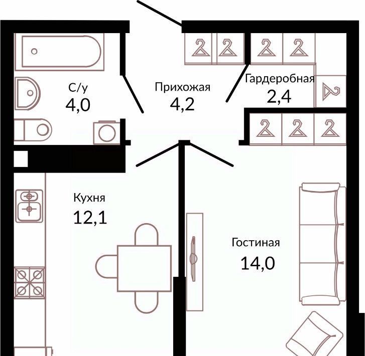 квартира г Краснодар р-н Прикубанский ш. Ближний Западный Обход, 2к 3 фото 1