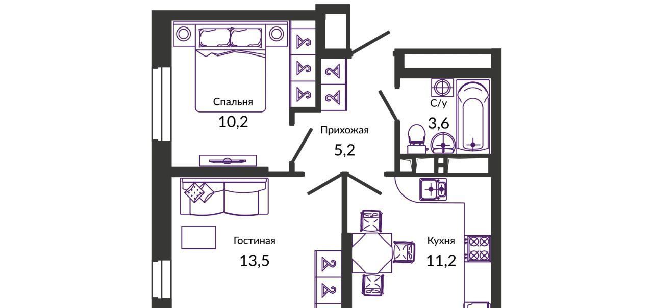 квартира г Краснодар р-н Прикубанский ул им. Героя Георгия Бочарникова 2/1 фото 7