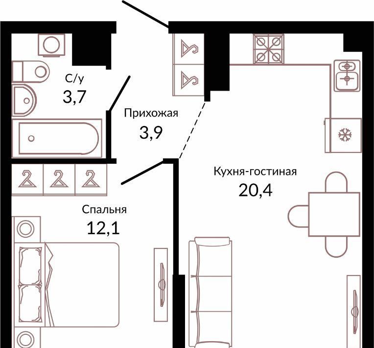 квартира г Краснодар р-н Прикубанский ш. Ближний Западный Обход, 2к 3 фото 3