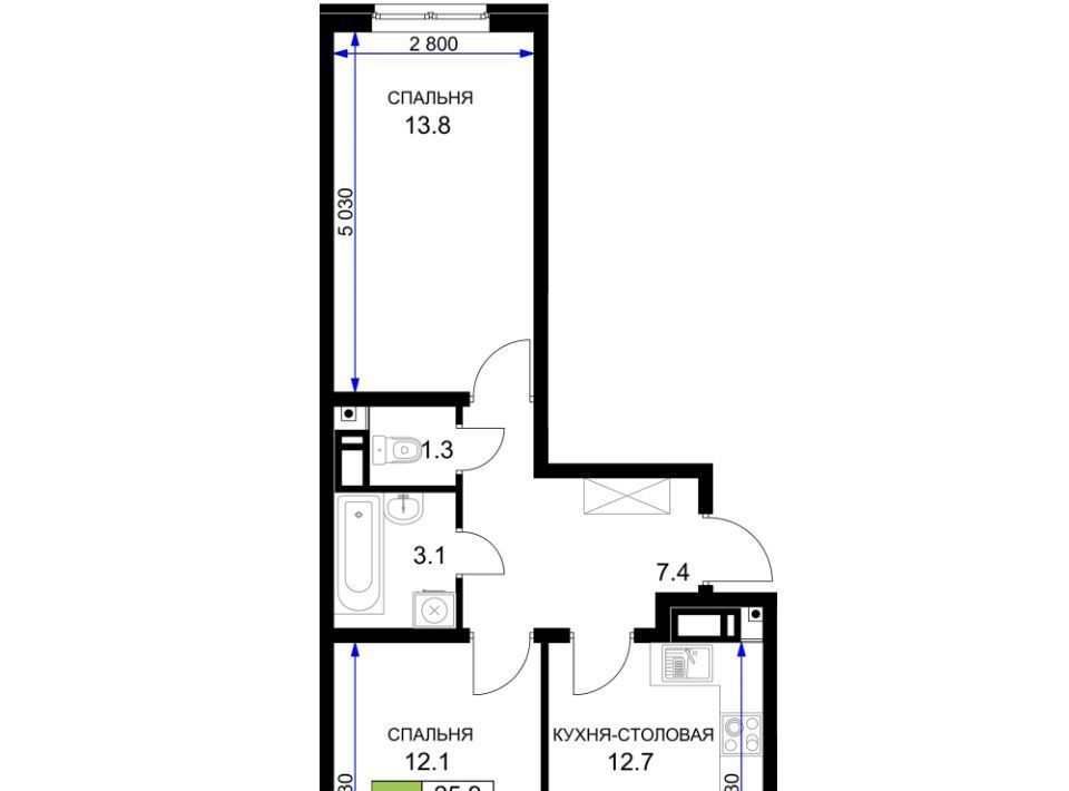 квартира г Краснодар р-н Прикубанский ул им. Героя Ростовского 8к/7 фото 1