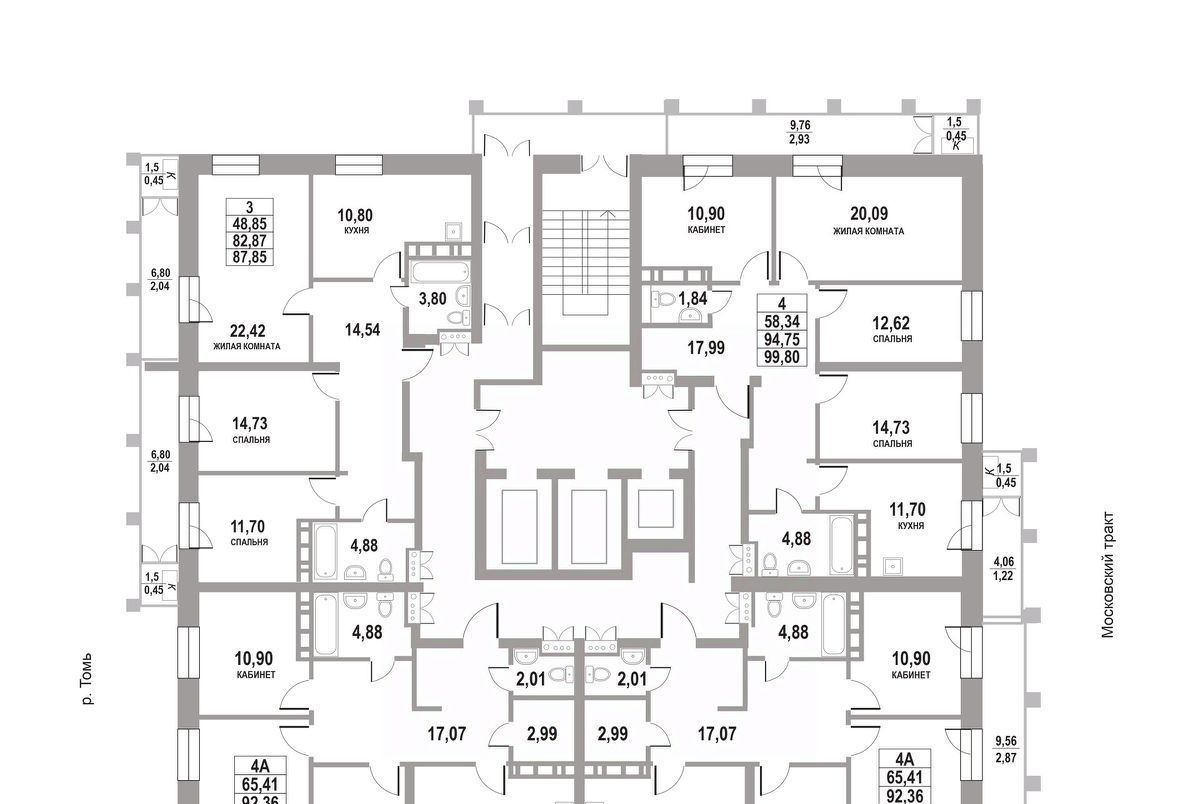 квартира г Томск р-н Кировский тракт Московский 109бс/4 фото 2