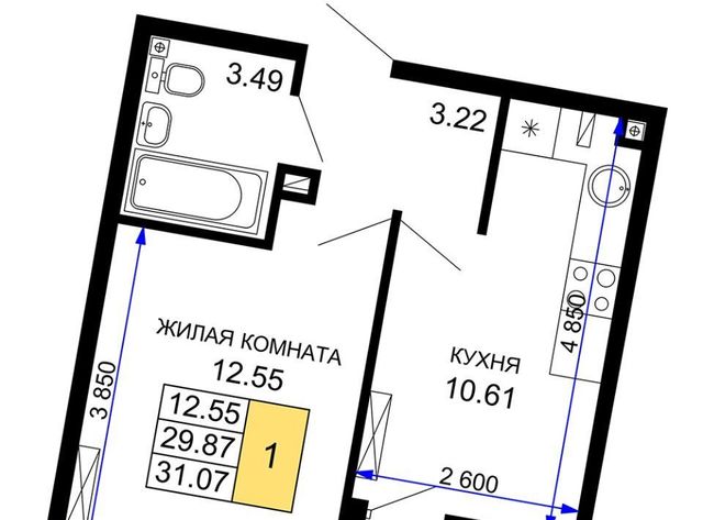 г Краснодар р-н Центральный ул Новая ЖК Фонтаны 78 с 2 фото