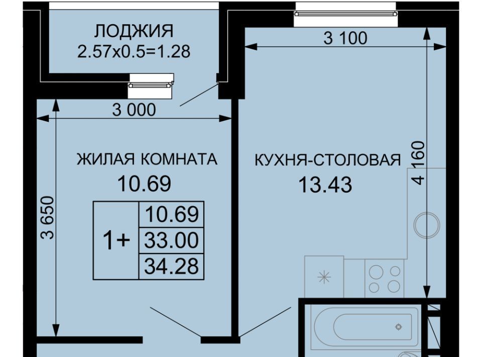 квартира г Краснодар р-н Прикубанский ЖК «Русские сезоны» Тихая Поляна фото 1