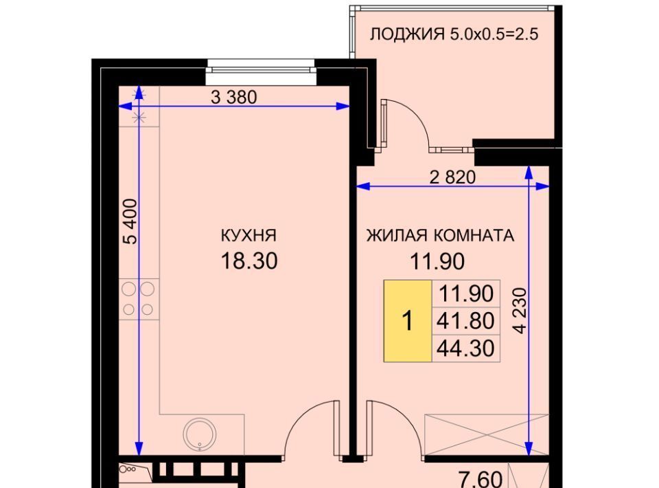 квартира р-н Динской п Южный ул Екатерининская 3к/1 Южно-Кубанское с/пос фото 1