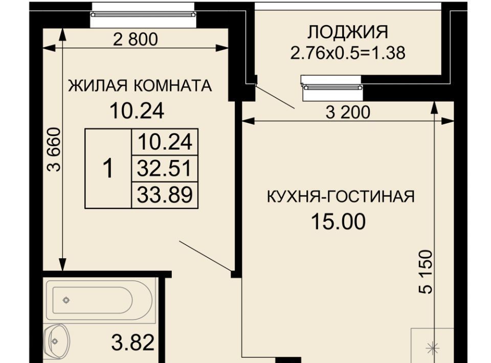 квартира г Краснодар р-н Прикубанский ЖК «Русские сезоны» фото 1