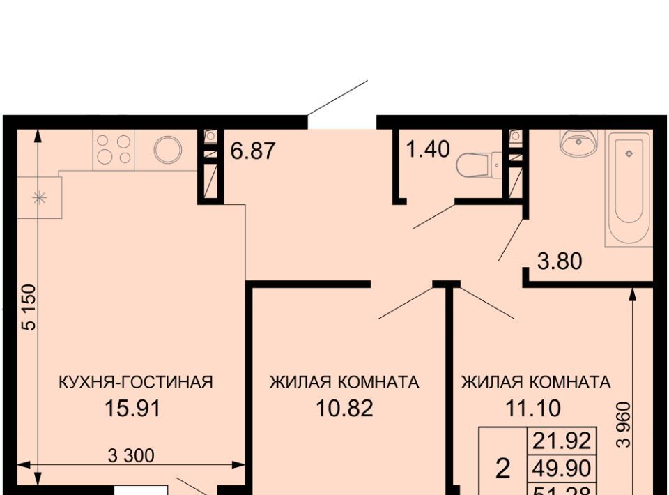 квартира г Краснодар р-н Прикубанский ЖК «Русские сезоны» фото 1