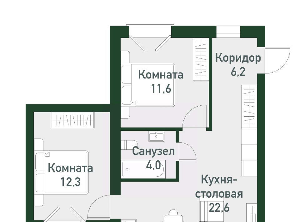 квартира р-н Сосновский п Западный р-н мкр Привилегия Кременкульское с/пос фото 1