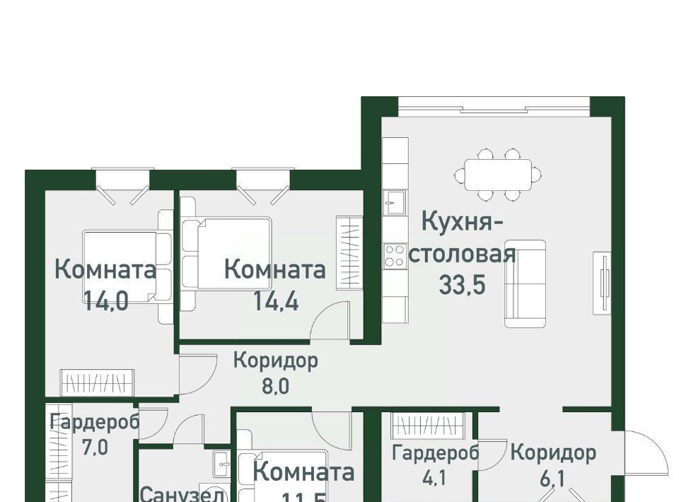 квартира р-н Сосновский п Западный р-н мкр Привилегия фото 1