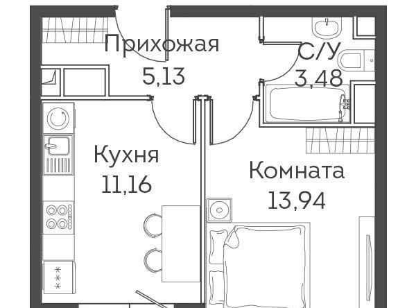 квартира г Москва ЖК Аквилон Митино направление Ленинградское (северо-запад) ш Пятницкое к 4 фото 1