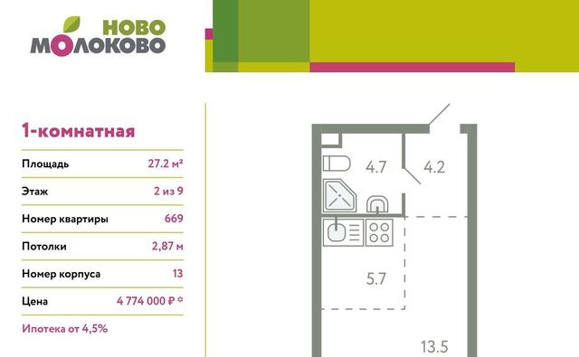 городской округ Ленинский с Молоково ЖК «Ново-Молоково» 13 Домодедовская фото