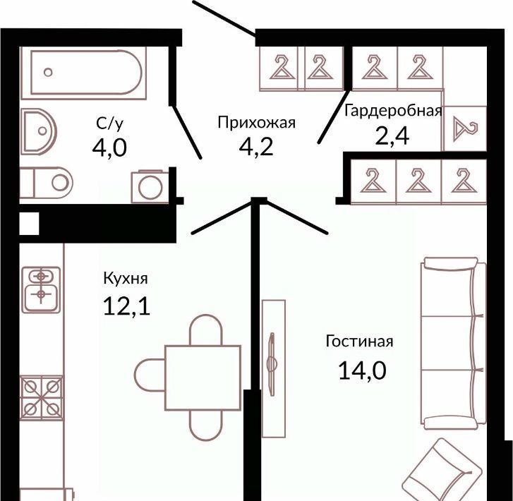 квартира г Краснодар р-н Прикубанский ш. Ближний Западный Обход, 2к 3 фото 3