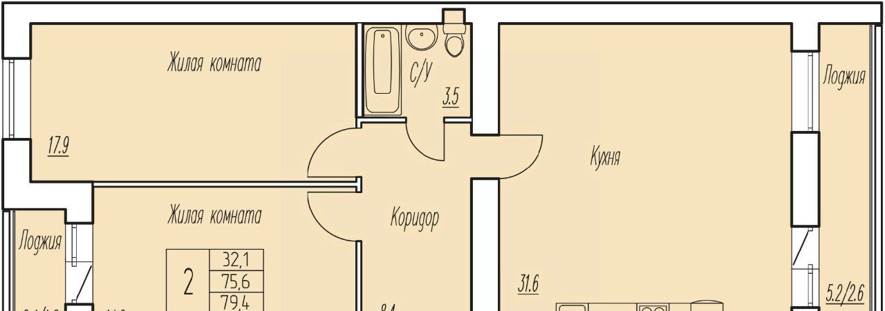 квартира пгт Стройкерамика Кошелев-Парк ЖК Видный-2 Юнгородок, Смышляевка городское поселение фото 1