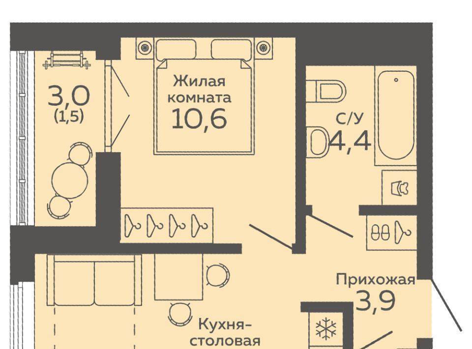 квартира г Екатеринбург Чкаловская ул 8 Марта 204к/8 фото 1