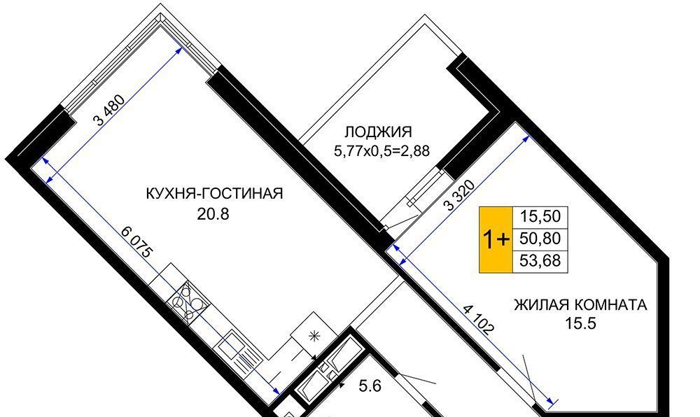 квартира г Краснодар р-н Прикубанский 2-я площадка ул Ветеранов 85 фото 1