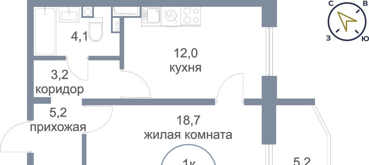 квартира городской округ Солнечногорск д Голубое б-р Парковый 2к/1 Нахабино фото 1